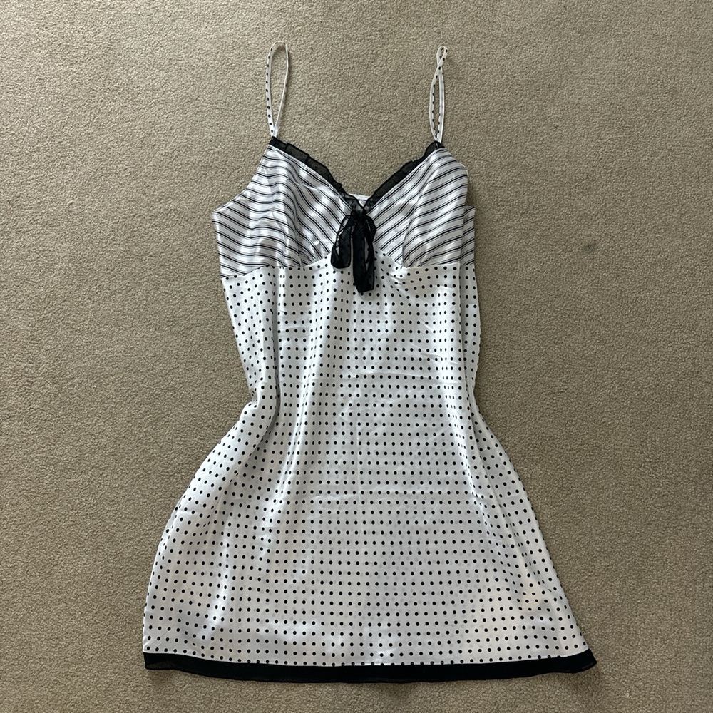 Mini Slip Dress Black & White
